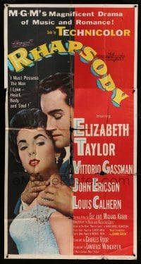5w811 RHAPSODY 3sh '54 Elizabeth Taylor must possess Vittorio Gassman, heart, body & soul!