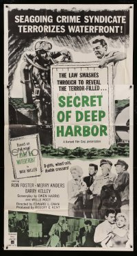 5w832 SECRET OF DEEP HARBOR 3sh '61 seagoing crime syndicate terrorizes waterfront!