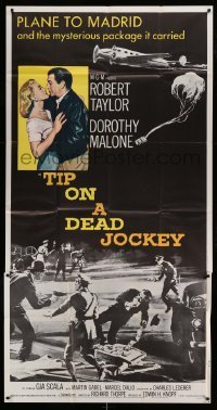 5w924 TIP ON A DEAD JOCKEY 3sh '57 Robert Taylor & Dorothy Malone caught up in a horse race crime!