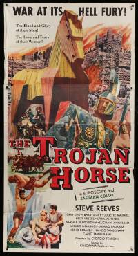 5w932 TROJAN HORSE 3sh '62 mighty Steve Reeves in a surging spectacle of savagery & sex!