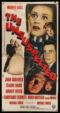 5w943 UNSUSPECTED 3sh '47 Joan Caulfield, Claude Rains, you can't forsee it, you can't forget it!