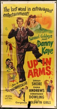 5w945 UP IN ARMS 3sh R51 funnyman Danny Kaye & sexy Dinah Shore, half-dressed Goldwyn Girls!