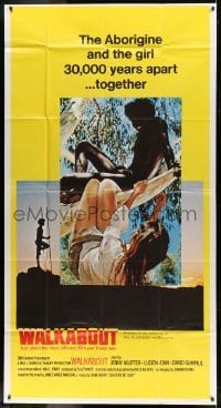 5w954 WALKABOUT int'l 3sh '71 Nicolas Roeg, completely different image of Agutter hanging from tree!