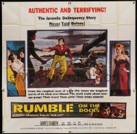 5w209 RUMBLE ON THE DOCKS 6sh '56 James Darren & Robert Blake are rebels with plenty of cause!