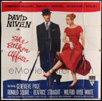 5w216 SILKEN AFFAIR 6sh '56 David Niven is a model husband, sexy Genevieve Page is a French model!