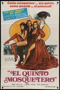 5w042 5th MUSKETEER Argentinean '79 great art of sexy Sylvia Kristel & Ursula Andress by Chantrell!