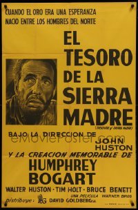 5w072 TREASURE OF THE SIERRA MADRE Argentinean R50s cool different art of Humphrey Bogart, classic!