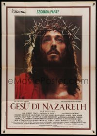 5w139 JESUS OF NAZARETH part 2 Italian 1p '77 Franco Zeffirelli, Robert Powell w/ crown of thorns!