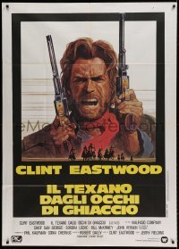 5w158 OUTLAW JOSEY WALES Italian 1p '76 Clint Eastwood is an army of one, double-fisted art!