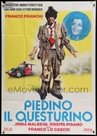 5w160 PIEDINO IL QUESTURINO Italian 1p '74 great art of Franco Franchi in tattered clothes!