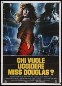5w170 SEDUCTION Italian 1p '83 Sciotti art of sexy Morgan Fairchild, trapped like an animal!