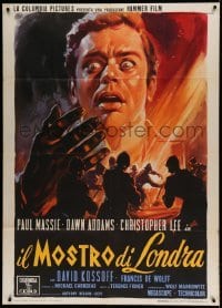 5w180 TWO FACES OF DR. JEKYLL Italian 1p '61 fantastic different art by Luigi Martinati!