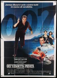 5w086 LICENCE TO KILL Italian 2p '89 Timothy Dalton as James Bond, he's out for revenge!
