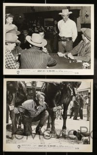 5x554 TALL MAN RIDING 6 8x10 stills '55 cowboy Randolph Scott, sexy Peggie Castle, poker gambling!