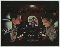 5y191 2001: A SPACE ODYSSEY signed color 11x14 REPRO still '01 by BOTH Gary Lockwood AND Keir Dullea