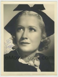 5y118 MIRIAM HOPKINS signed deluxe 10.25x13.75 still '35 head & shoulders portrait of the star!