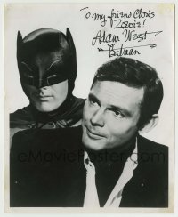5y714 ADAM WEST signed 8x10 REPRO still '80s great close up in costume as Batman & Bruce Wayne!
