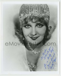 5y721 ANITA PAGE signed 8x10 REPRO still '80s glamorous portrait in sparkling hat & fur coat!