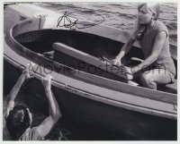 5y722 ANN DUSENBERRY signed 8x10 REPRO still '90s as Tina in a very tense moment from Jaws 2!
