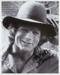 5y758 DEAN BUTLER signed 8x10 REPRO still '90s c/u as Almanzo on TV's Little House on the Prairie!
