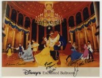 5y611 DISNEY'S ENCHANTED BALLROOM signed color 8x10 REPRO still '90s by ALL the female voice actors