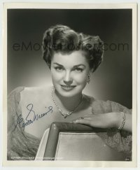 5y344 ESTHER WILLIAMS signed 8x10 still '50s great portrait of the swimmer in pretty dress & jewels!