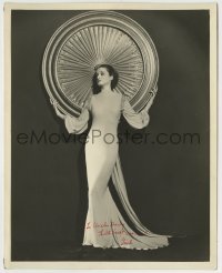 5y351 GAIL PATRICK signed deluxe 8x10 still '30s striking in beautiful gown over cool background!