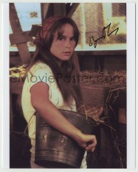 5y630 GLYNNIS O'CONNOR signed color 8x10 REPRO still '80s c/u holding bucket in Ode to Billy Joe!
