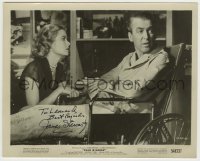 5y374 JAMES STEWART signed 8x10.25 still '54 close up with Grace Kelly in Hitchcock's Rear Window!