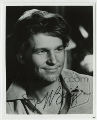 5y785 JEFF BRIDGES signed 8x10 REPRO still '80s youthful head & shoulders smiling portrait!