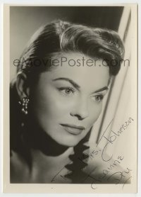 5y389 JOANNE DRU signed 5x7 photo '40s great head & shoulders c/u of the beautiful actress!