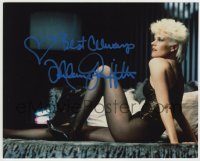 5y665 MELANIE GRIFFITH signed color 8x10 REPRO still '90s sexy portrait from Body Double!