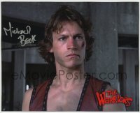 5y666 MICHAEL BECK signed color 8x10 REPRO still '00s great close up as Swan in The Warriors!
