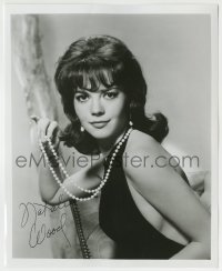 5y836 NATALIE WOOD signed 8.25x10 REPRO still '80s sexy close up with pearl necklace from Gypsy!
