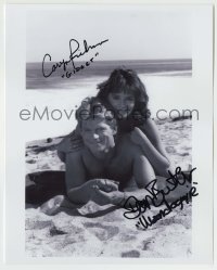 5y838 NEW GIDGET signed 8x10 REPRO still '90s by BOTH Caryn Richman AND Dean Butler, on the beach!