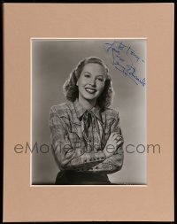 5y580 PENNY EDWARDS matted signed 7.5x9.5 REPRO still '80s the pretty actress with her arms crossed!
