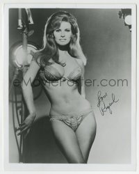 5y849 RAQUEL WELCH signed 8x10 REPRO still '80s full-length wearing only her sexy underwear!