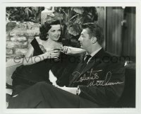 5y856 ROBERT MITCHUM signed 8x10.25 REPRO still '88 with sexy Jane Russell in His Kind of Woman!