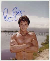 5y685 RON ELY signed color 8x10 REPRO still '00s barechested portrait showing his great physique!