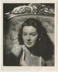 5y451 ROSALIND RUSSELL signed deluxe 8x10 still '40s great close up of the beautiful leading lady!