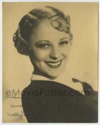 5y454 SALLY EILERS signed deluxe 8x10 still '30s head & shoulders portrait of the pretty actress!