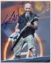 5y693 SCOTT IAN signed color 8x10 REPRO still '00s the Anthrax guitarist performing on stage!