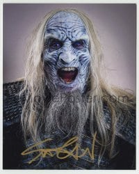 5y690 SCOTT IAN signed color 8x10 REPRO still '00s Anthrax guitarist in wild monster makeup!