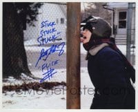 5y694 SCOTT SCHWARTZ signed color 8x10 REPRO still '90s classic tongue scene from A Christmas Story!