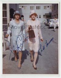 5y699 SOME LIKE IT HOT signed color 8x10 REPRO still '80s by BOTH Tony Curtis & Jack Lemmon in drag!