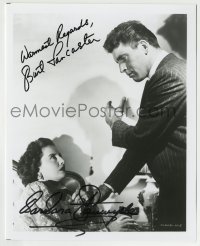 5y863 SORRY WRONG NUMBER signed 8x10 REPRO still '48 by BOTH Barbara Stanwyck AND Burt Lancaster!