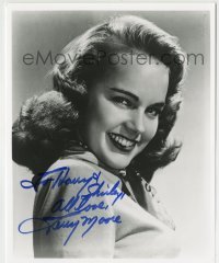 5y869 TERRY MOORE signed 8x10 REPRO still '99 sexy smiling head & shoulders portrait of the star!