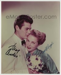 5y707 TONY CURTIS/JANET LEIGH signed color 8x10 REPRO still '61 by BOTH famous Hollywood stars!