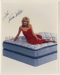 5y711 VANNA WHITE signed color 8x10 REPRO still '90s by Vanna White, the Wheel of Fortune hostess!
