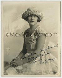 5y467 VIOLA DANA signed deluxe 7.5x9.5 still '20s seated portrait of the pretty actress by Witzel!